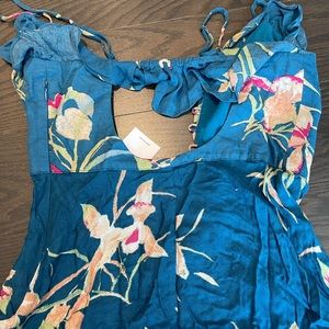 Kimchi Blue Maxi Floral Open Back Ruffle Dress S
